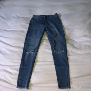 Blue Wash Ankle Jeggings